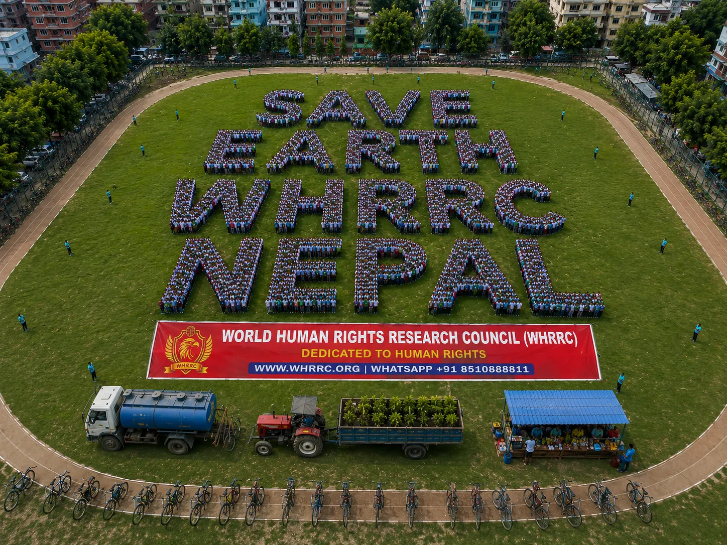 काठमाडौँमा विश्व वातावरण दिवसको अवसरमा १,००० भन्दा बढी नागरिक तथा विद्यार्थीहरूको विशाल मानव साङ्लो, वातावरण संरक्षणको सामूहिक संकल्प